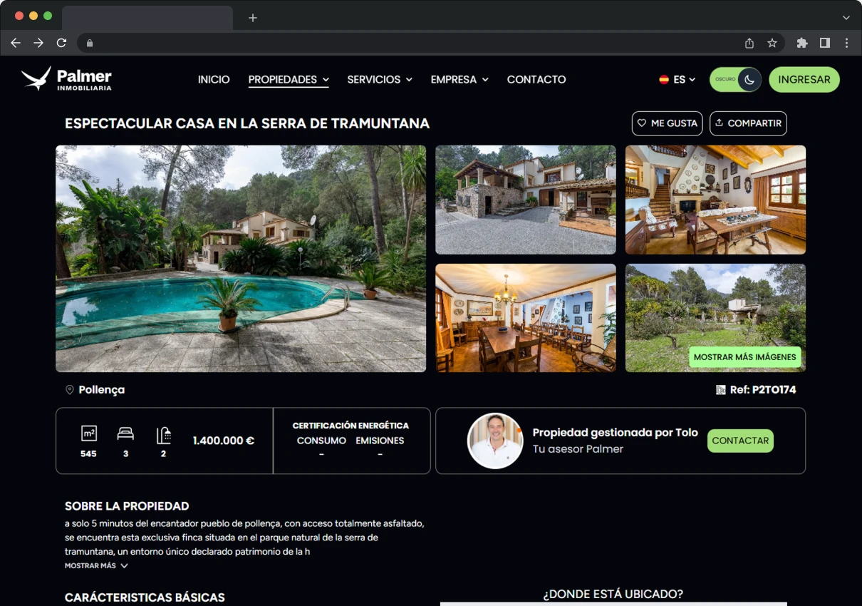 Palmer Inmobiliaria - Screenshot 2